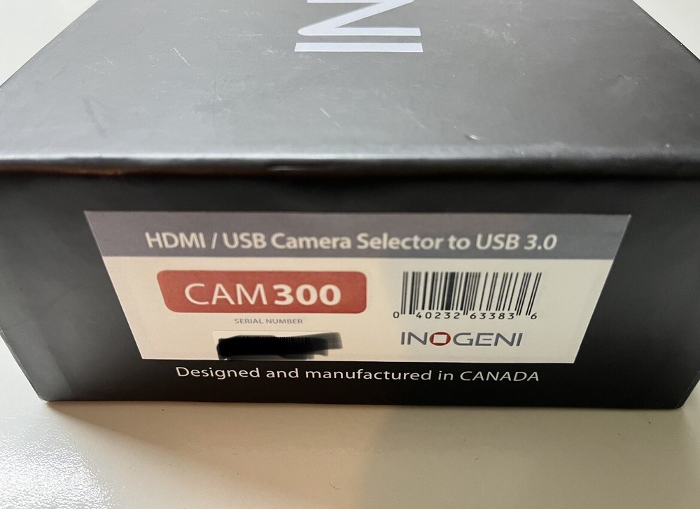 Inogeni Cam 300 HDMI/USB Camera Selector To USB 3.0