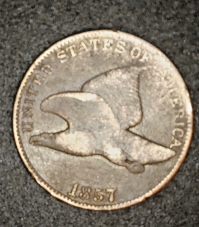 1857 flying eagle cent SN100602