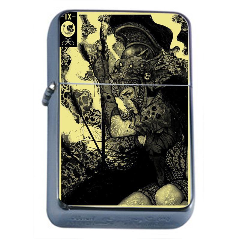 Warrior Princess Em1 Flip Top Oil Lighter Wind Resistant