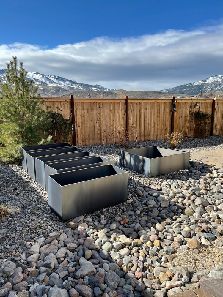 Trough Metal Corten Steel Planter Box Rust Extra Large Rectangle