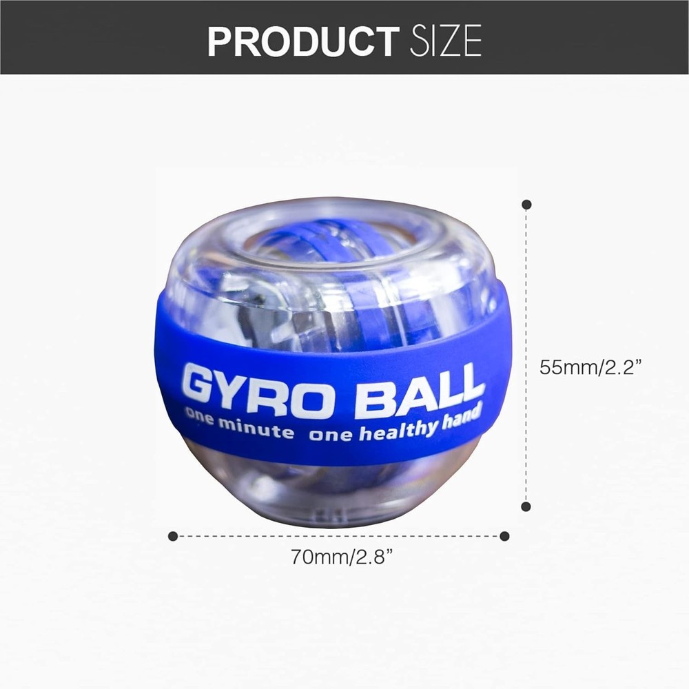 Auto-Start LED Wrist Gyro Ball - Forearm Exerciser for Strength and Coordination