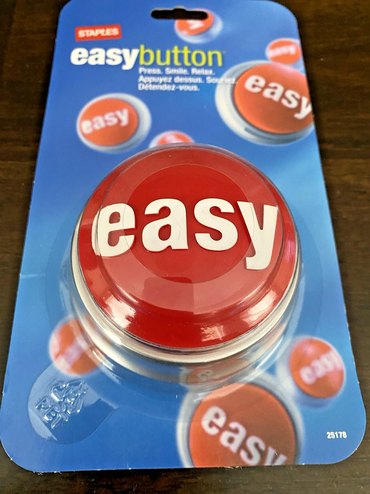 ~ STAPLES ~ THAT WAS EASY ~ TALKING BUTTON ~ BRAND NEW IN PACKAGE ~
