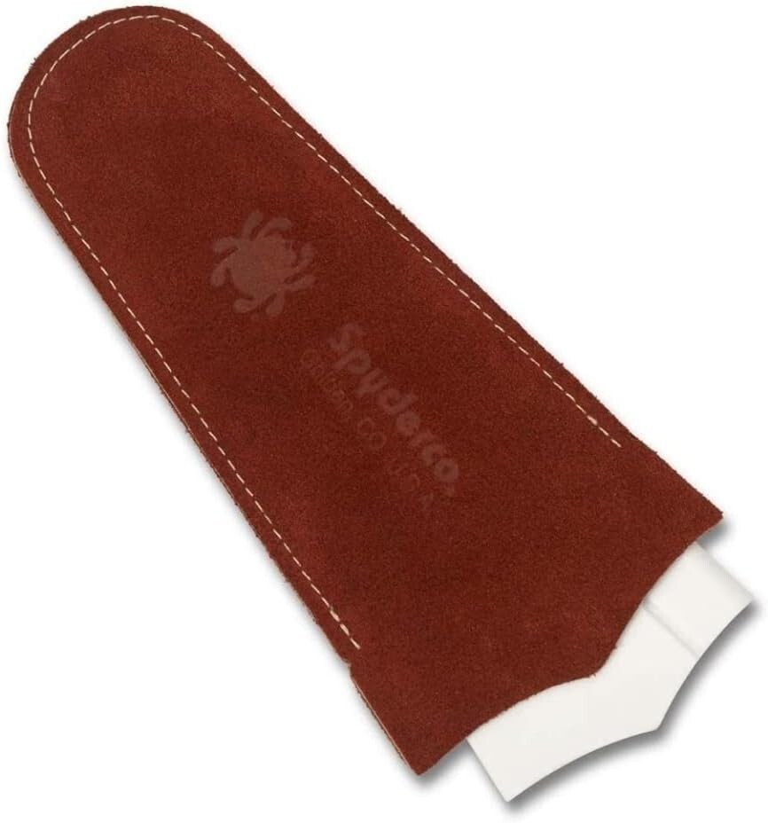 Spyderco 308F Golden Stone Sharpener with Leather Case