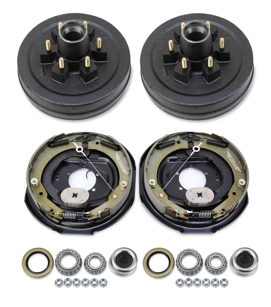 LIBRA Trailer Hub Drum Kits 6 on 5.5" & Self Adjust Electric Brakes 6000 Lb Axle