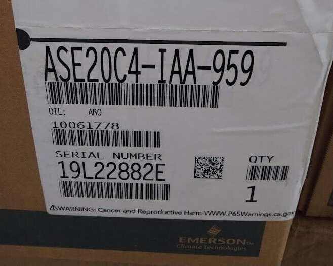 Copeland Emerson Compressor ASE20C4-IAA-959