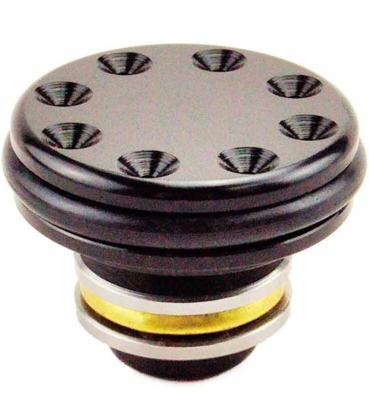 AOLS Piston Head Aluminum Precision CNC Machined - Black