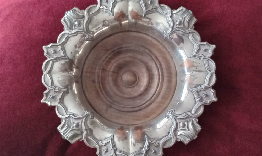 Victorian Silver Plated Champagne Or Wine Coaster.