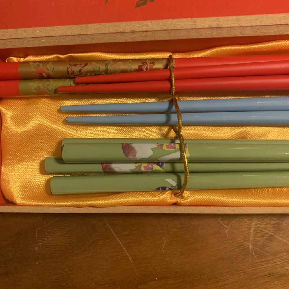 Set 10 Of Chopsticks With Box 5 Pairs