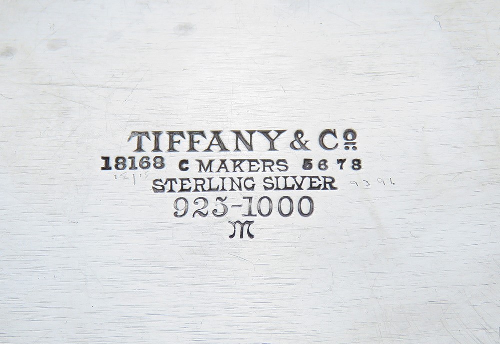 Lovely c1912 Tiffany Co Sterling Silver Oval Cornucopia Bread Tray