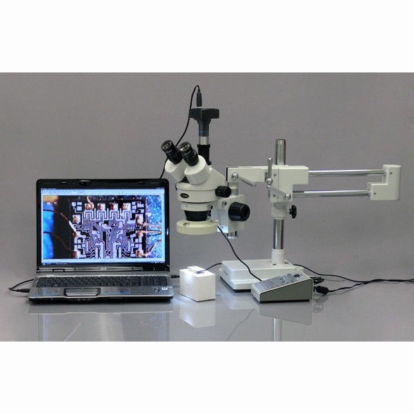 AmScope 5MP High-Speed USB Microscope Camera + Reduction Lens + Calibration Kit