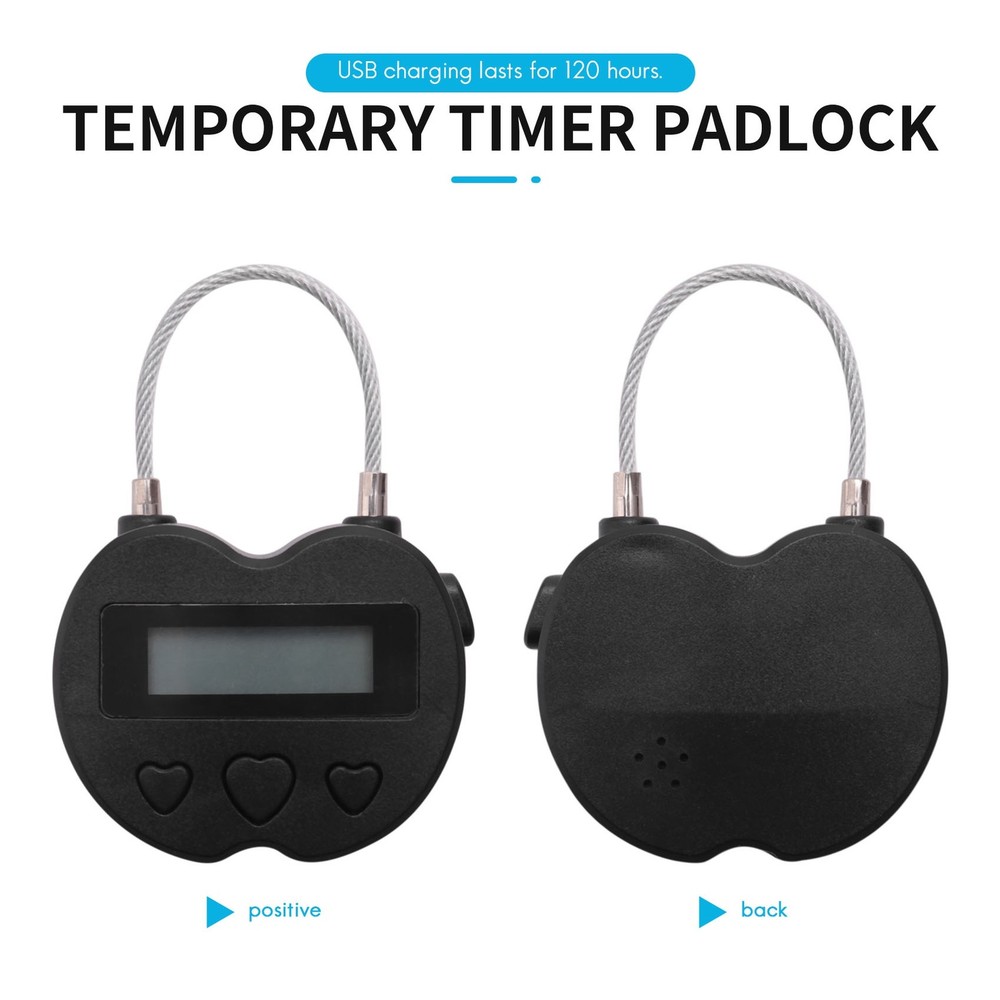 Time Lock LCD Display Time Lock USB Rechargeable Temporary Timer Padlock5688