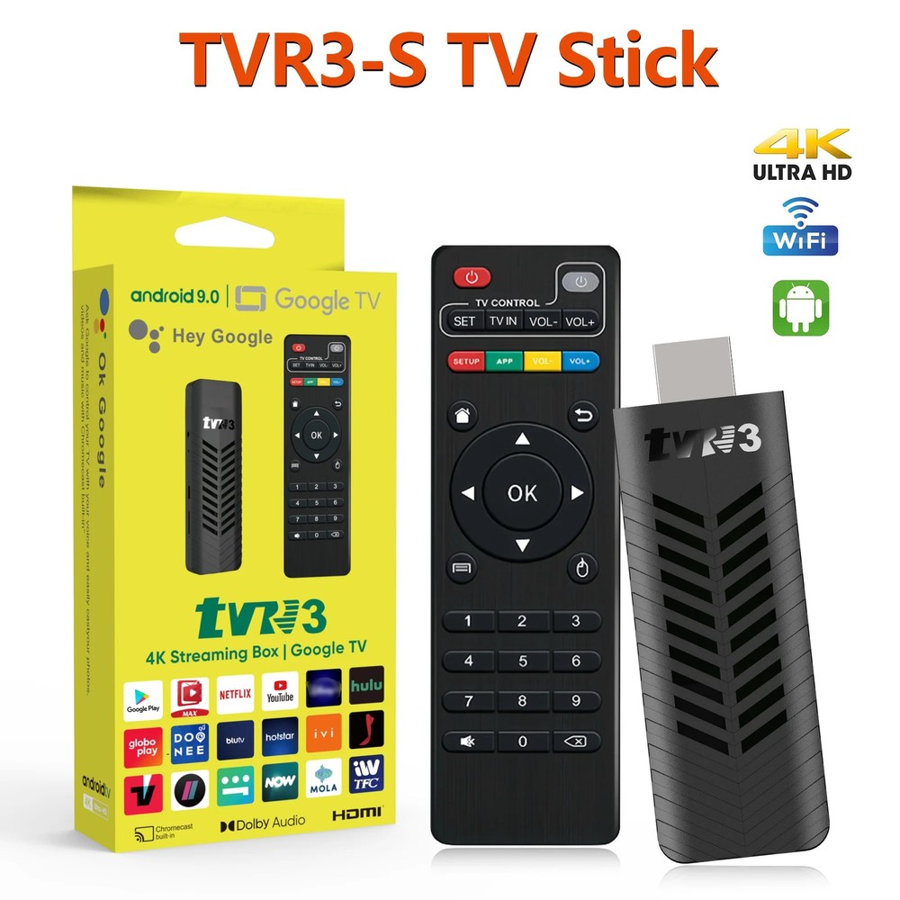 4K Mini TV Stick Android - Cortex A53, Wifi 2.4G, HDR10, Remote Control