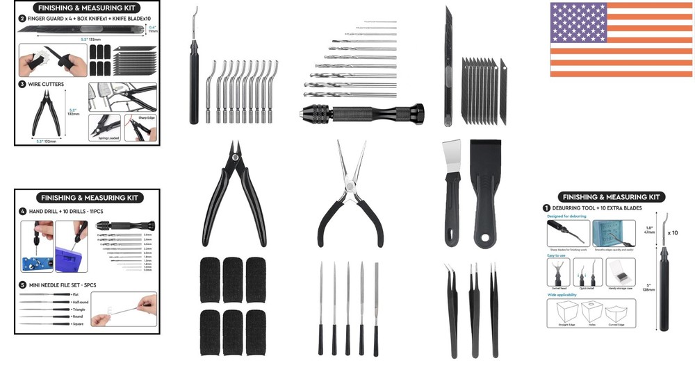 Versatile 50-Piece 3D Printer Tools Set - Includes Wire Cutter & Deburring Tools