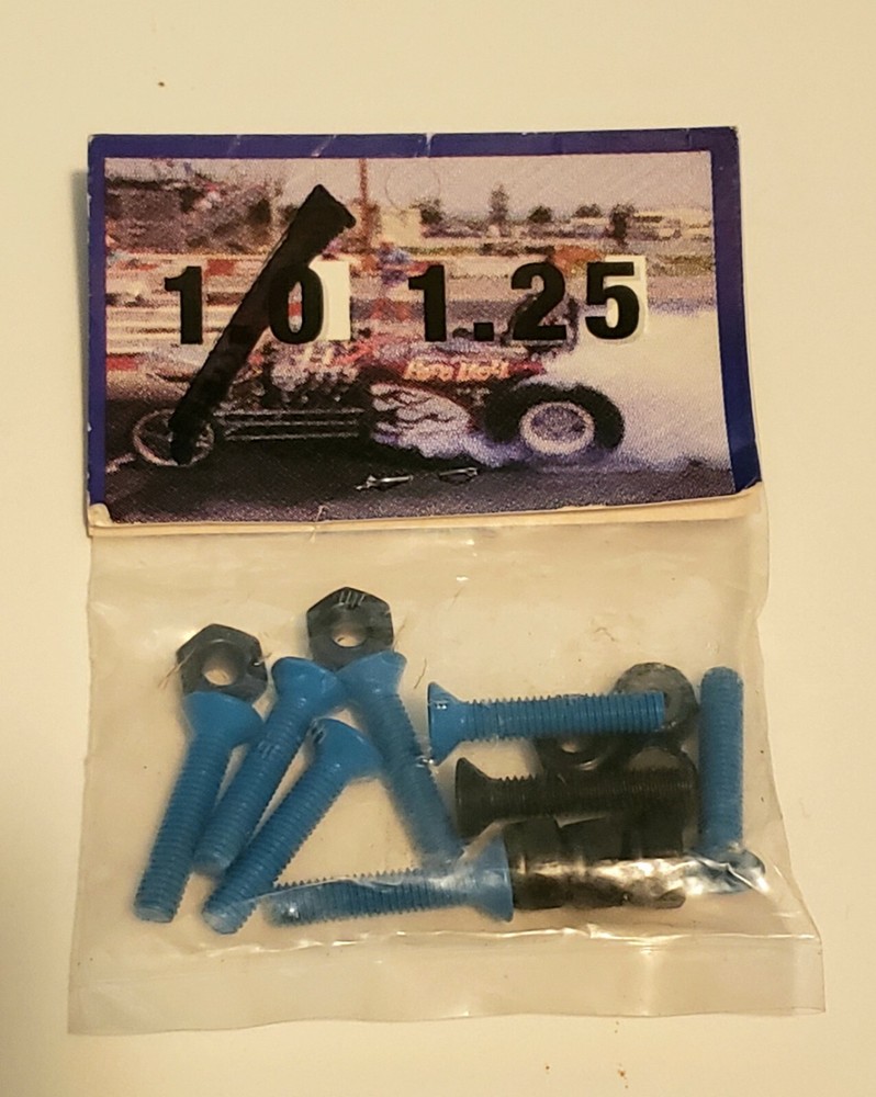 Formula One Skateboard 🛹 Bolts 1" Blue/Black