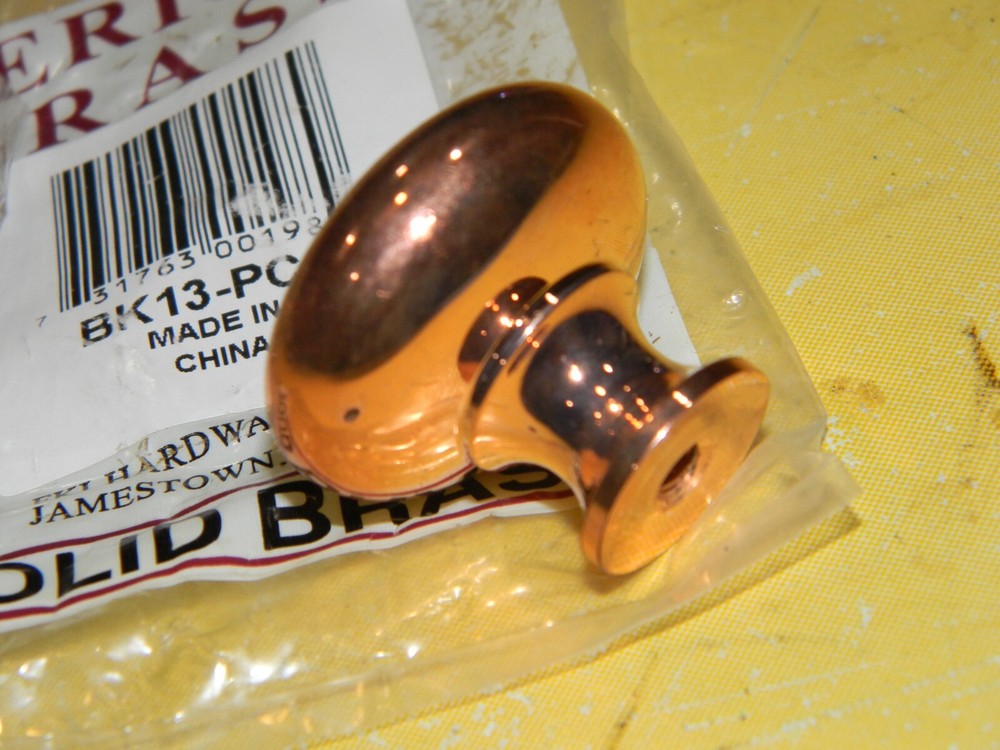 Period Brass BK13-PCO Polished Solid Brass Knob Pull