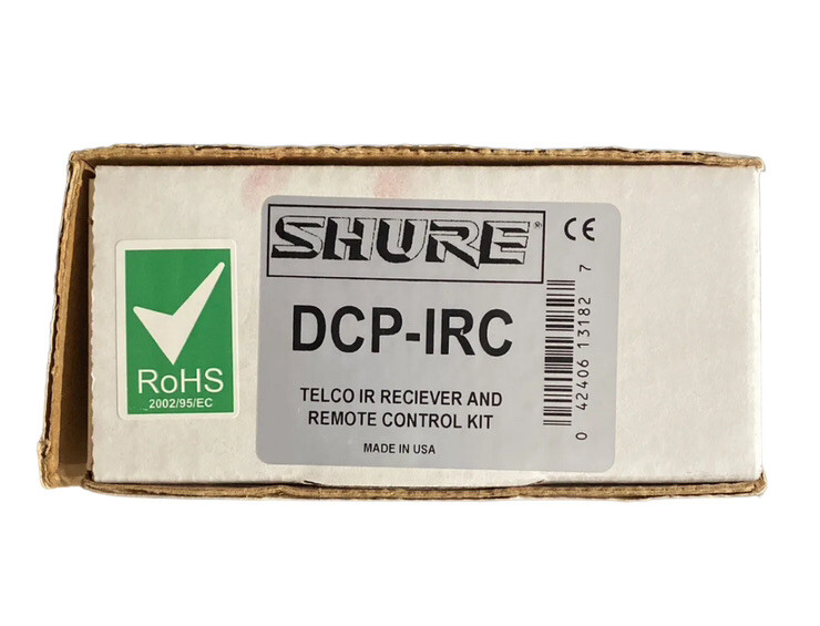 SHURE DCP-IRC TELCO IR RECIEVER AND REMOTE CONTROL New