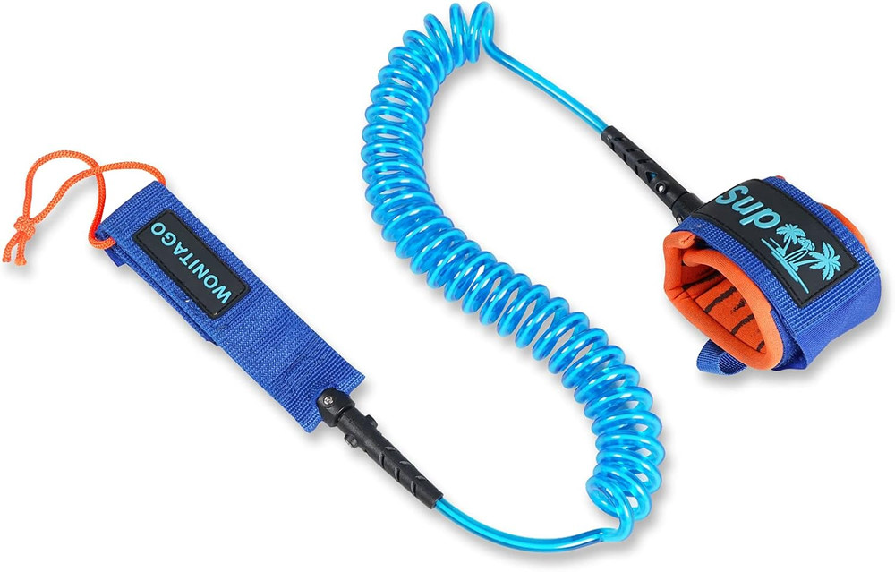 Coiled SUP Leash Premium Paddle Board Ankle Leashes Legrope Strap for Paddleboar