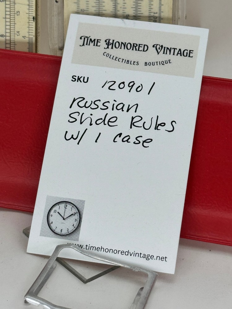 Slide Rules two Soviet made with red 1 case