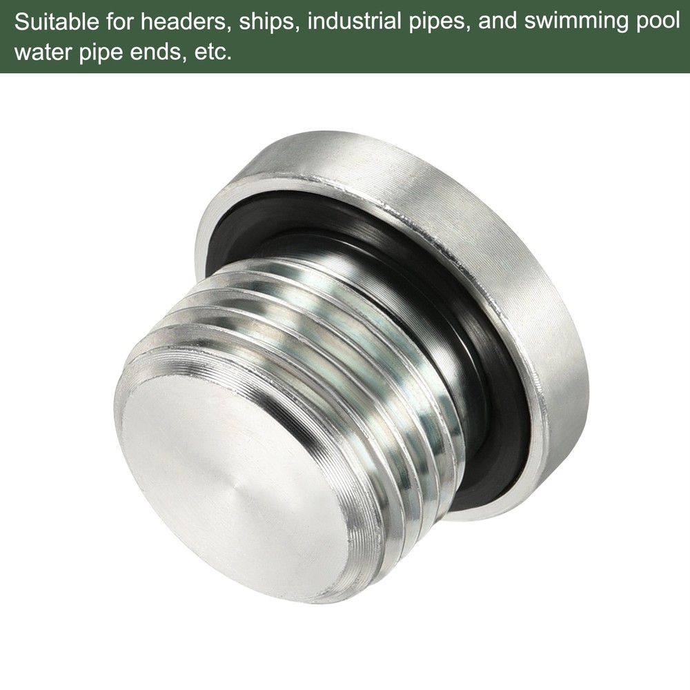 G1/2 Pipe Plug, Great for Terminate Pipe Ends (Silver)