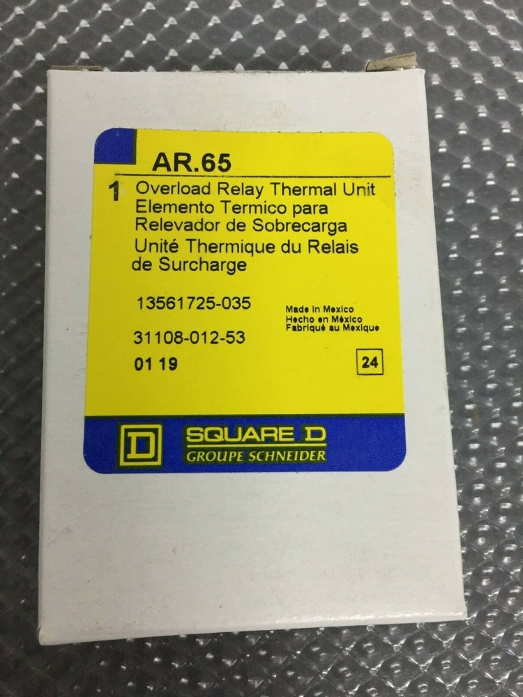 SQUARE D AR.65 THERMAL OVERLOAD RELAY UNITS HEATERS
