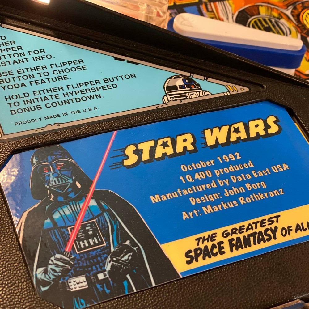 Data East Star Wars Pinball Custom Apron Cards Instruction Rules