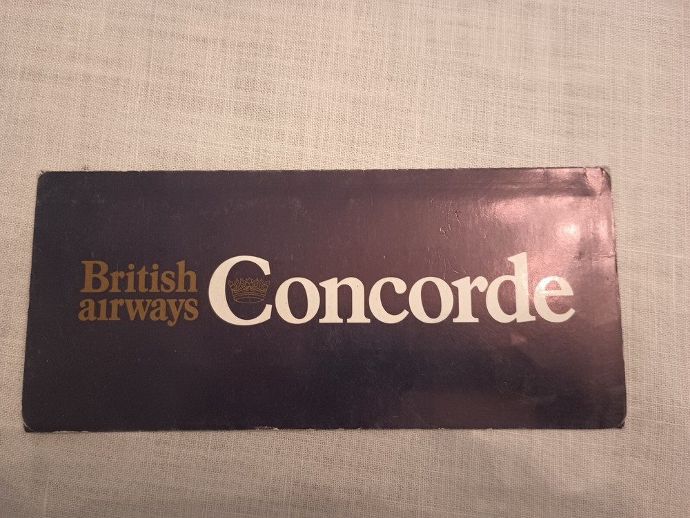 Vintage Concorde Ticket Sleeve