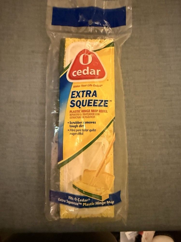 O Cedar Extra Squeeze Plastic Hinge Mop Refill NOS 4009705 Replacement Head