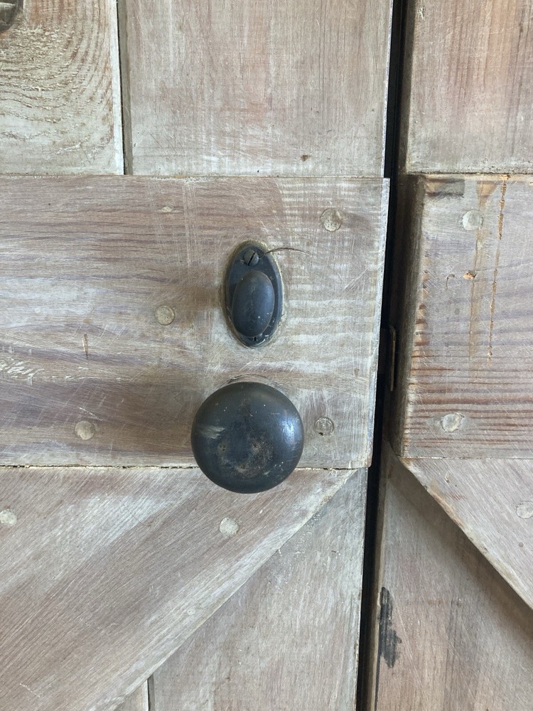 1939 Cyprus Double Doors, Original Hardware, Texas Ranch