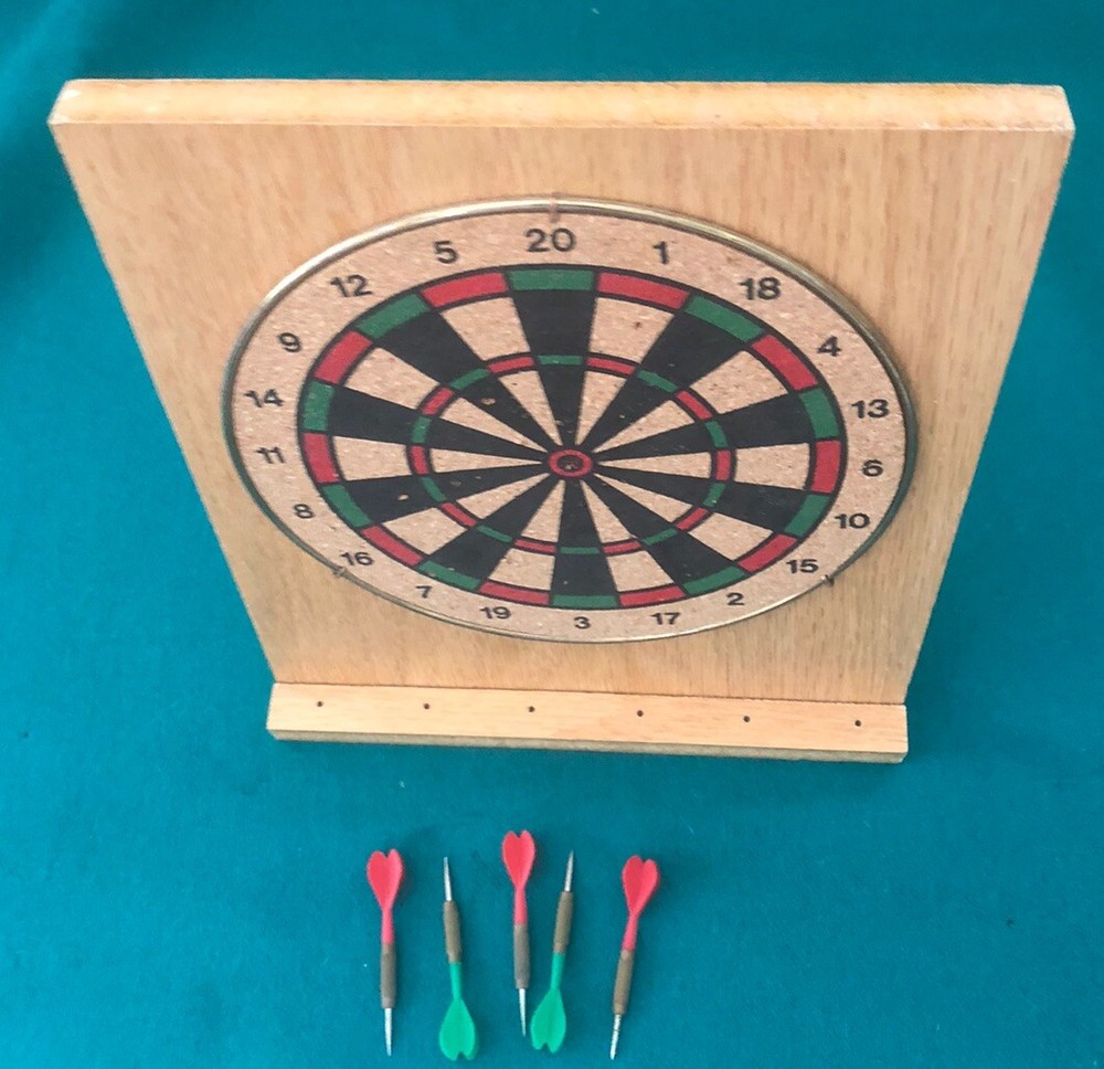 Miniature Dart Board For Executive Desktop Home Bar Decor