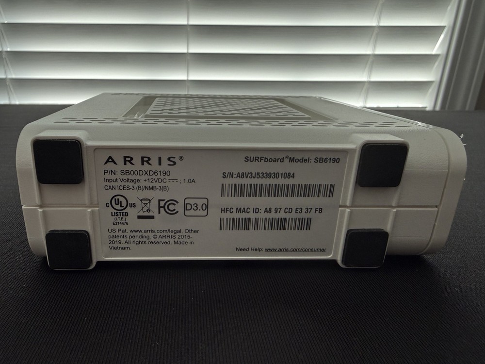 ARRIS SURFboard DOCSIS 3.0 Cable Modem - SB6190