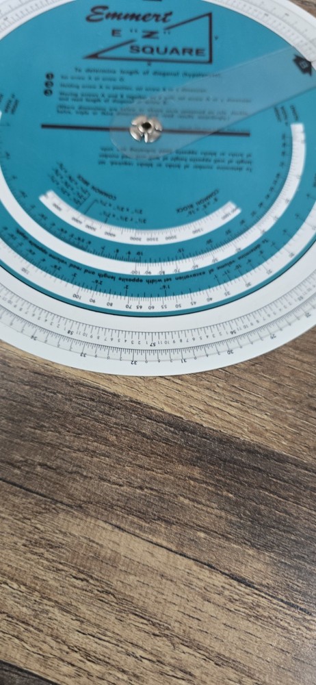 Emmett E “Z” Square Circular Calculator Pre Owned