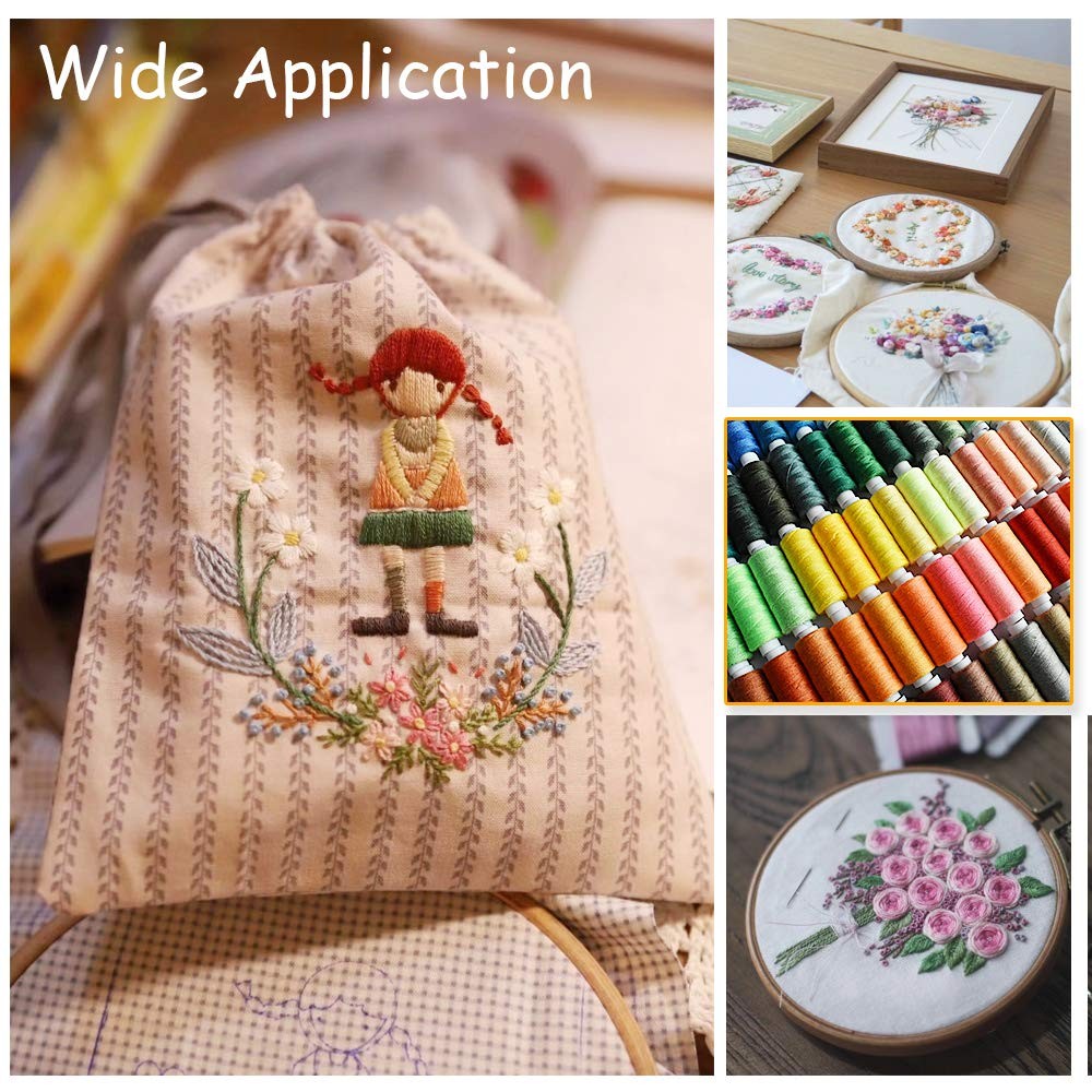 100 Color All Purpose Sewing Thread Polyester 250 Yards Per Spools for Hand S...