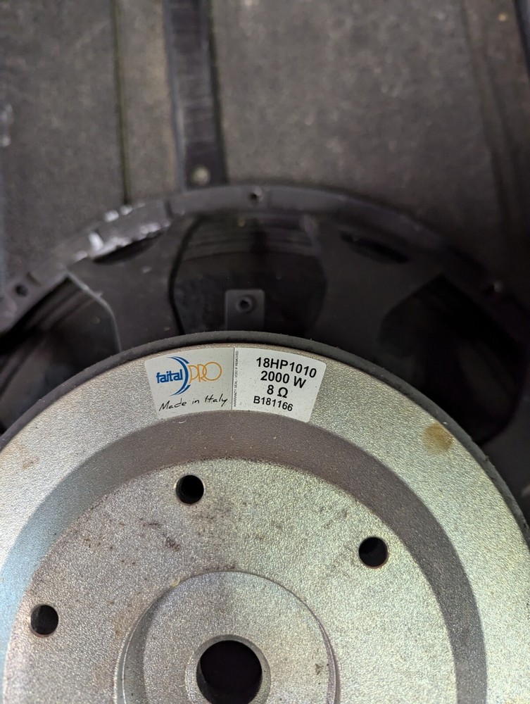 Faital Pro 18HP1010 Subwoofer 8 Ohm 2000 Watts