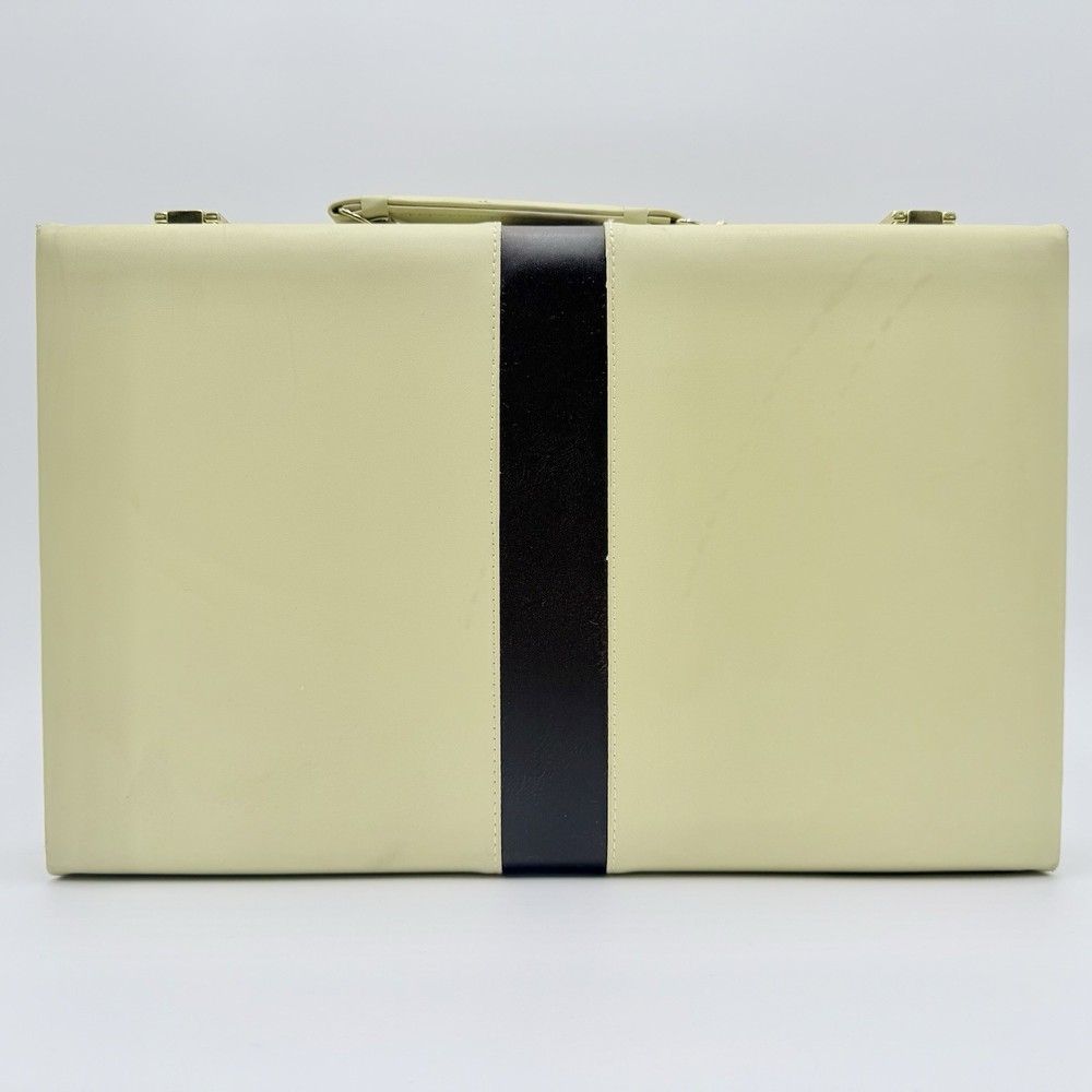 Vintage Backgammon Set Case Complete Dice Chips Folding Board EUC