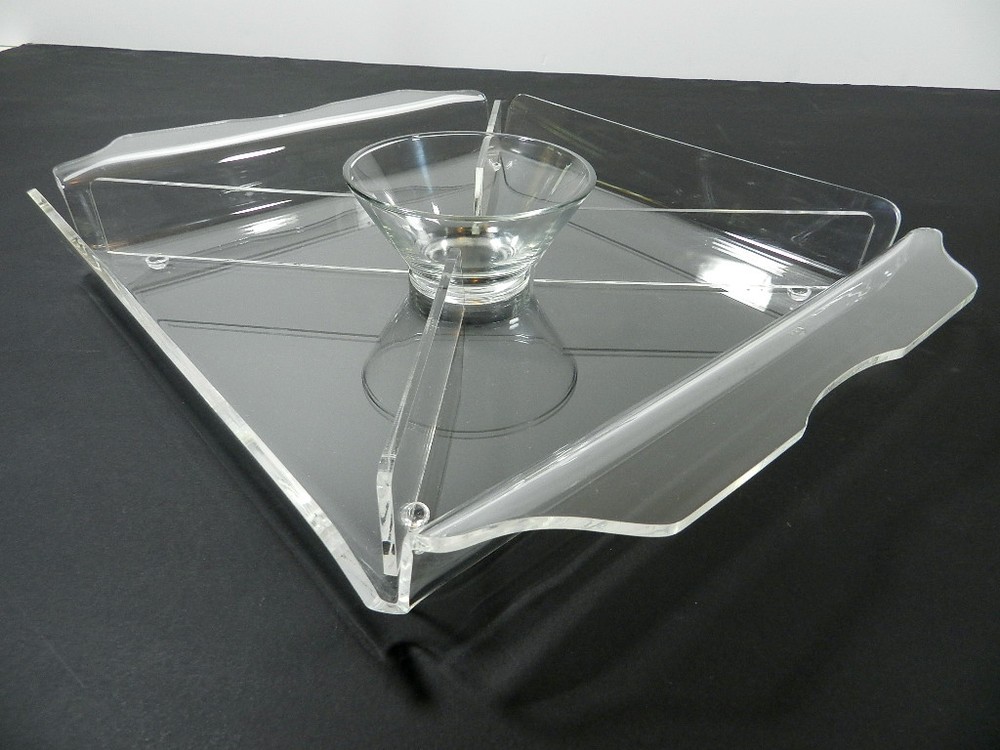Lucite Clear Serving Tray MCM