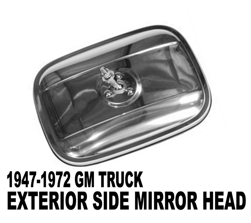 1947-1972 Chevy GMC Pickup Stainless Rectangular Exterior Side Mirror C10 3100