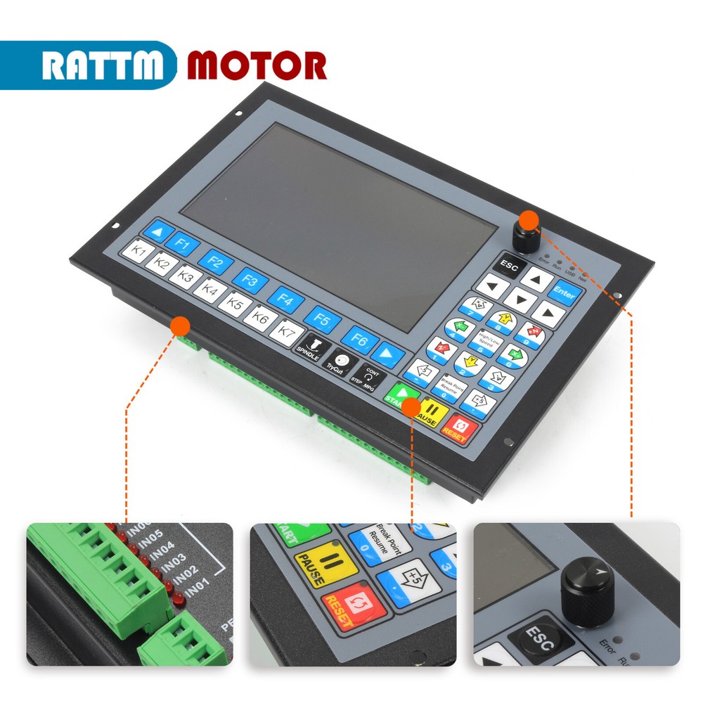 【US】5 / 4 Axis CNC Motion Controller DDCS Offline Standalone&MPG&Power&Keyboard