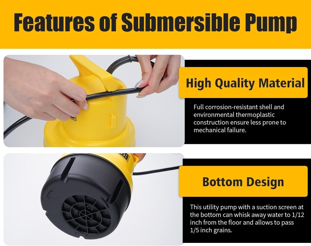 6699 Tankless Water Heater Flushing Kit Includes 1/4HP Submersible Utility Pump