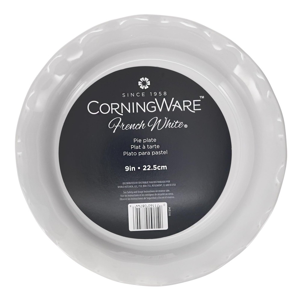 CorningWare FW111 French White 9 in Pie Plate Medium,