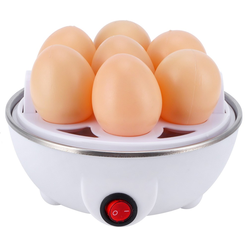 Mini Single-Layer Egg Cooker White 110V US Plug Multifunctional