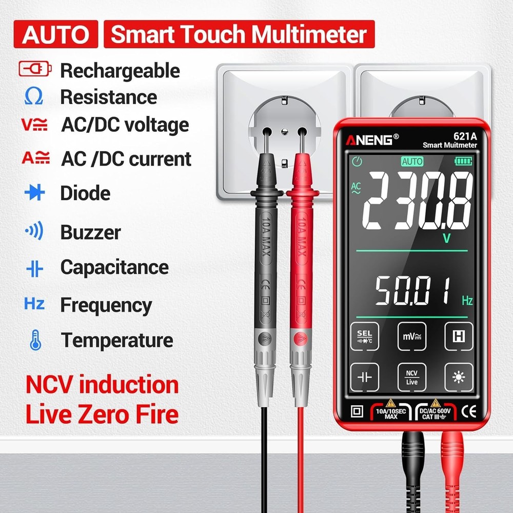 Smart Digital Multimeter Auto RangingTRMS 9999 Counts