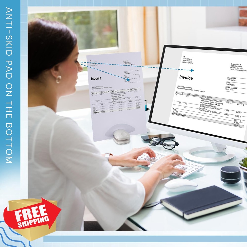 2 Pcs White Paper Holder Stand Document Copy Stand A4