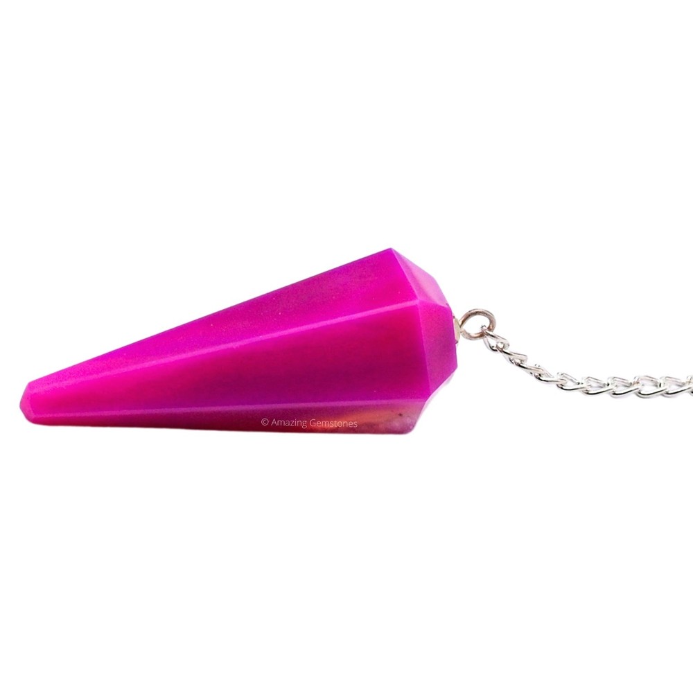 Pink Onyx Dowsing Crystal Pendulum