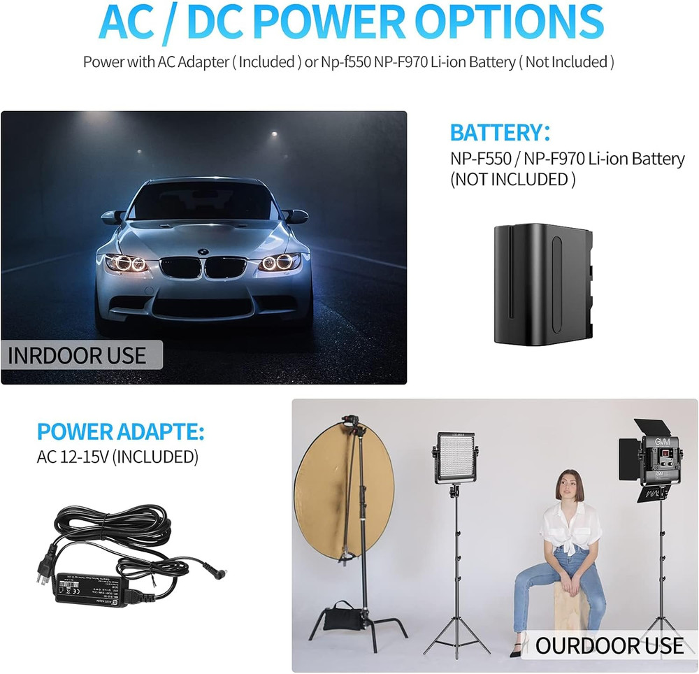 GVM 2 Pack LED Video Lighting Kits with APP Control, Bi-Color Variable 2300K~680