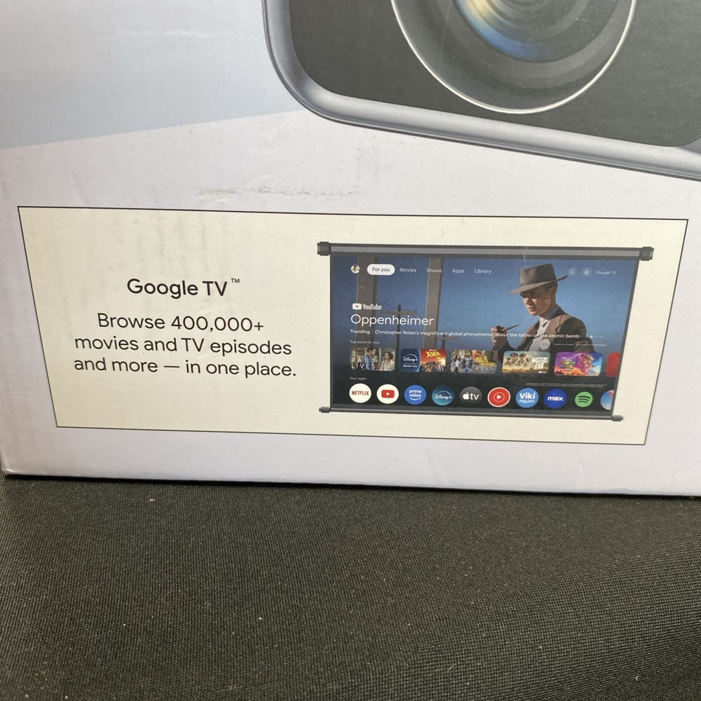 Google TV Projector with Google Cast, Wifi, Bluetooth, Dolby Audio/i