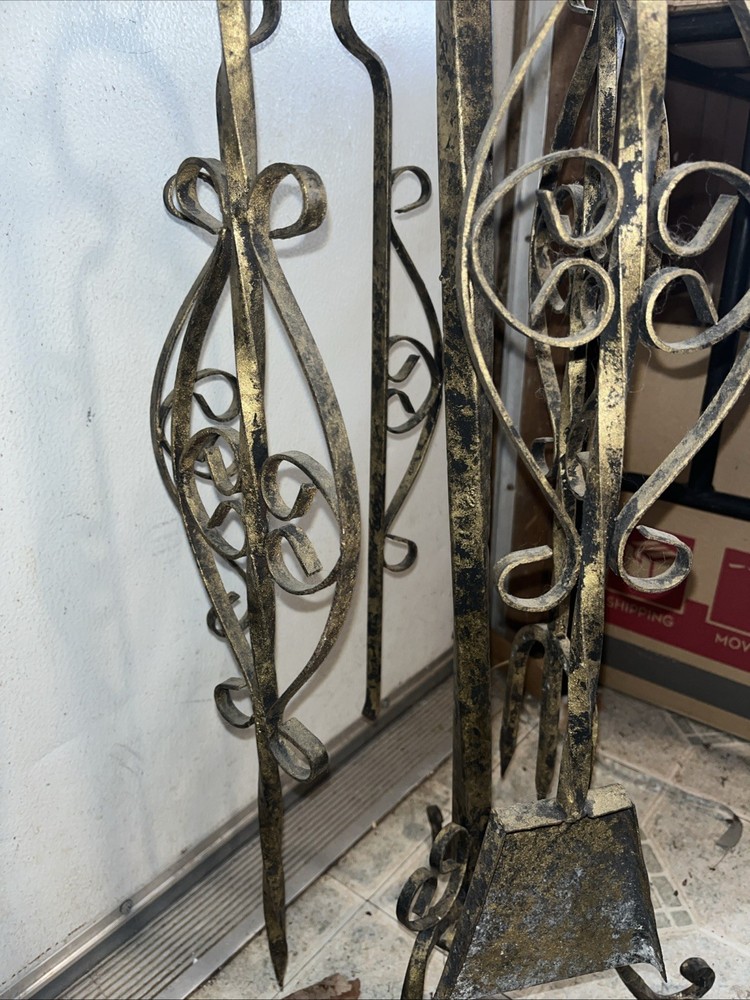 Raw Iron Customized Vintage Fireplace Tool 4 Piece Set