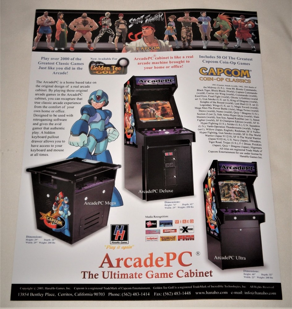 Arcade PC Arcade Machine Original Advertising Flyer