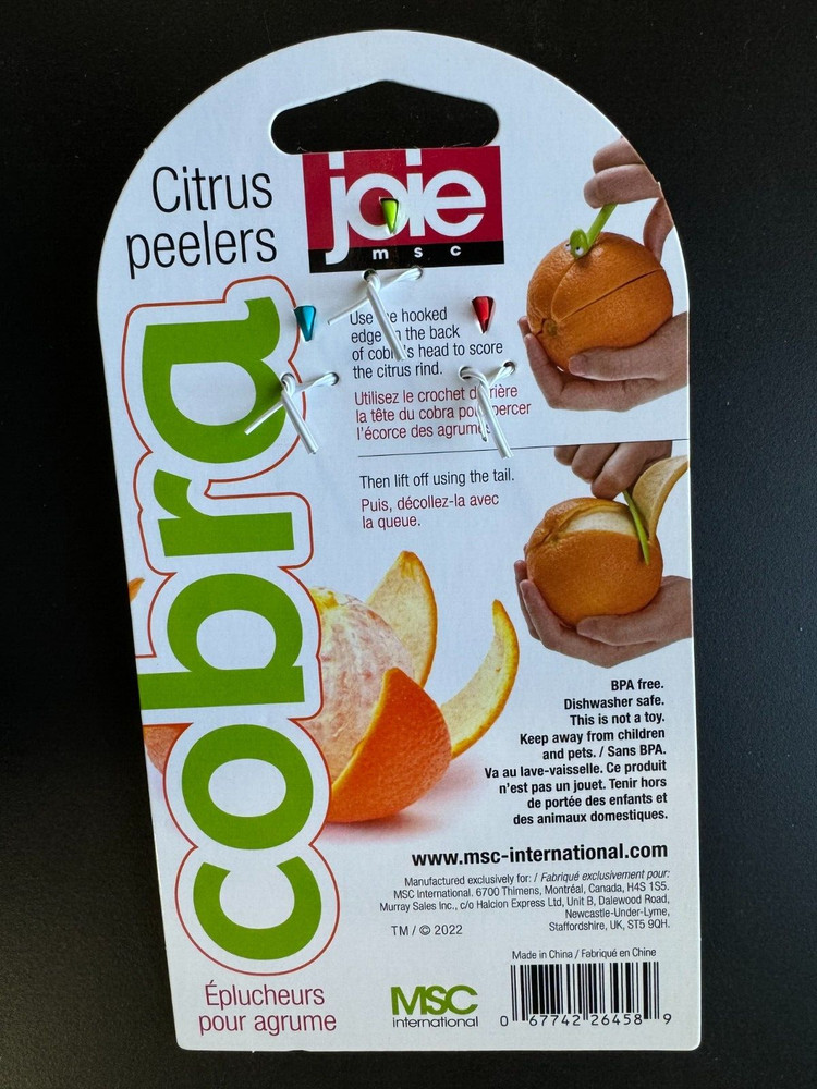 JOIE Cobra Citrus Peelers