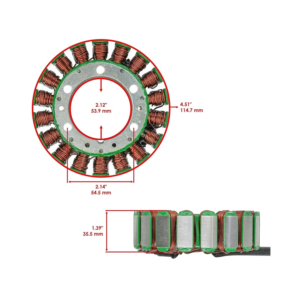 Caltric Stator and Regulator Rectifier Compatible With Honda Vt1100C Shadow 1...