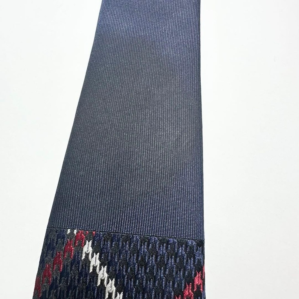 Good BRICK HOUSE tie Houndstooth Pattern Navy Stylish